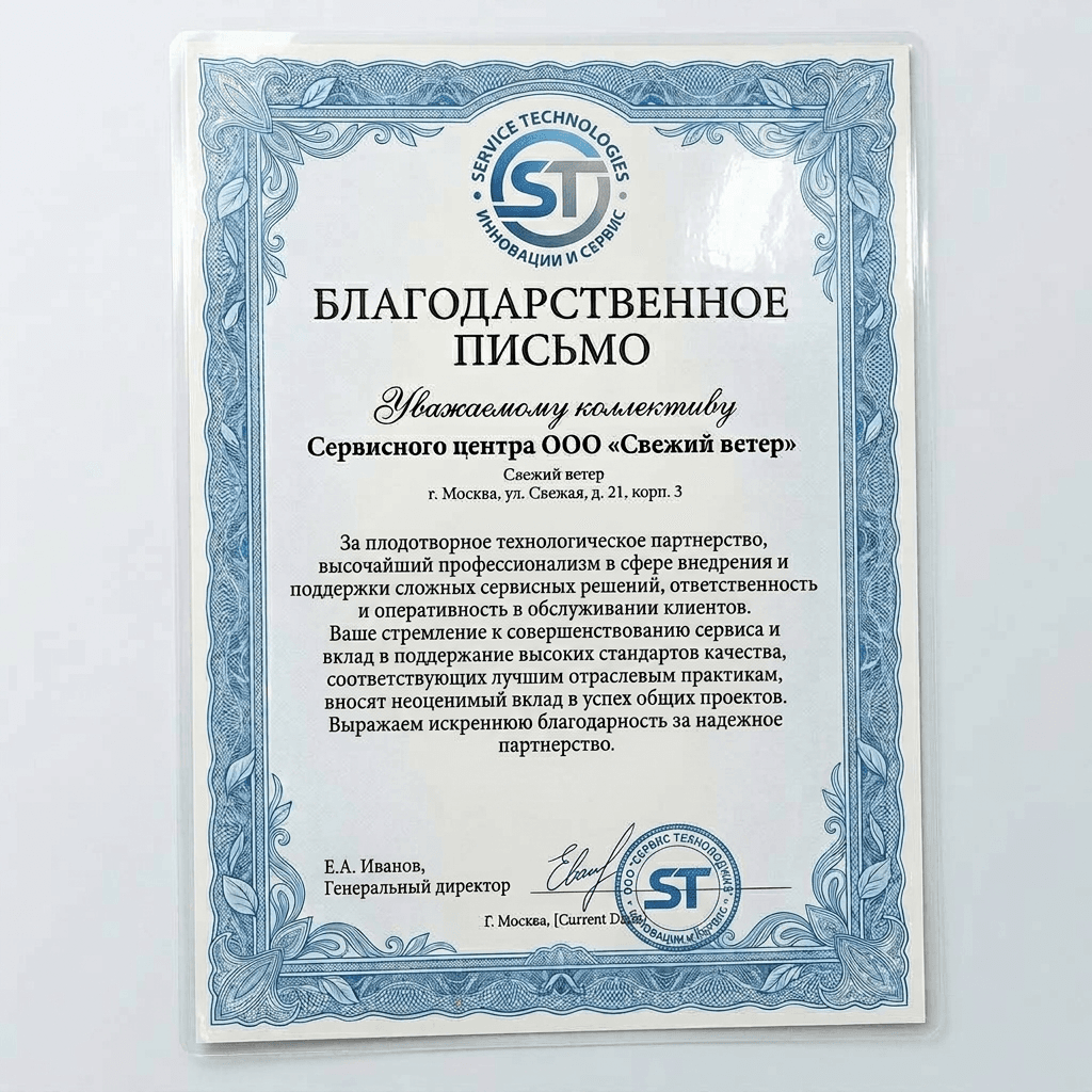 Благодарность от Asus Technologies